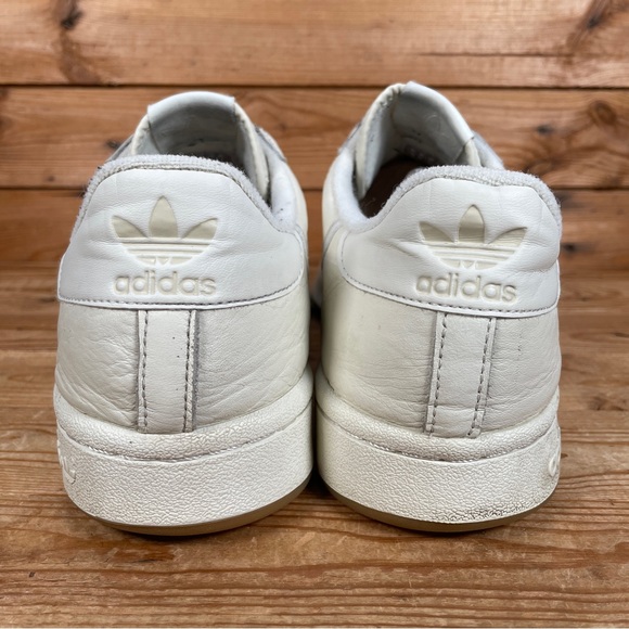 ADIDAS Originals Continental 80 Trainers Sz UK 9 Men Beige Leather Lace Up Shoes - Picture 6 of 13